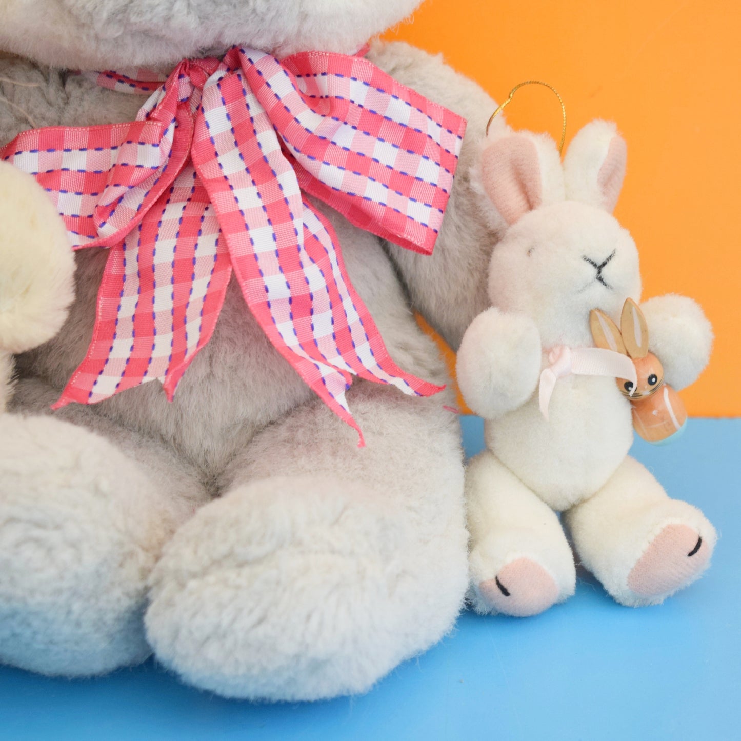 Vintage 1980s Fluffy Easter Bunny/ Bunnies - Easter