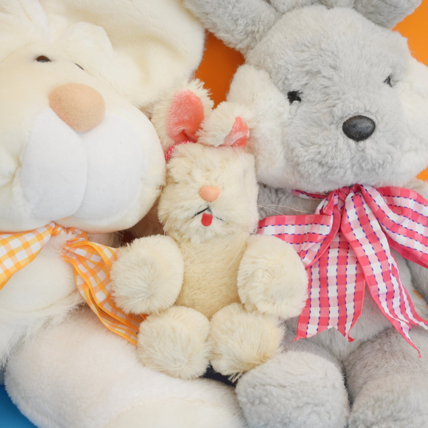 Vintage 1980s Fluffy Easter Bunny/ Bunnies - Easter