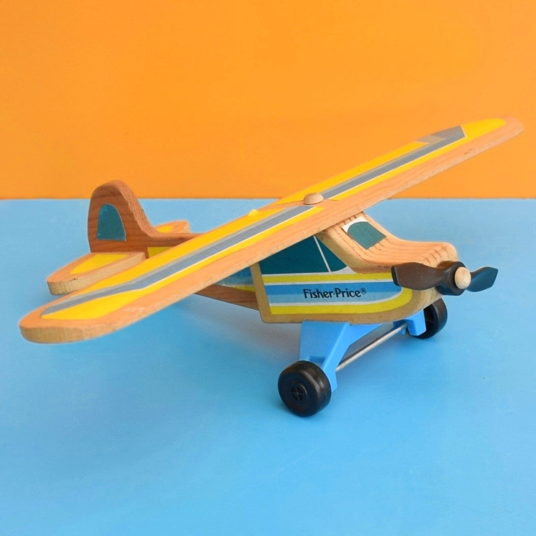 Vintage 1980s Fisher Price - Wooden Plane (Arts & Crafts Range)