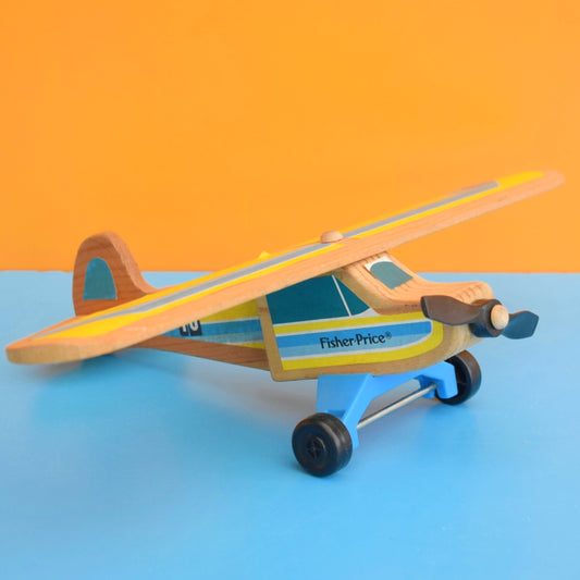 Vintage 1980s Fisher Price - Wooden Plane (Arts & Crafts Range)