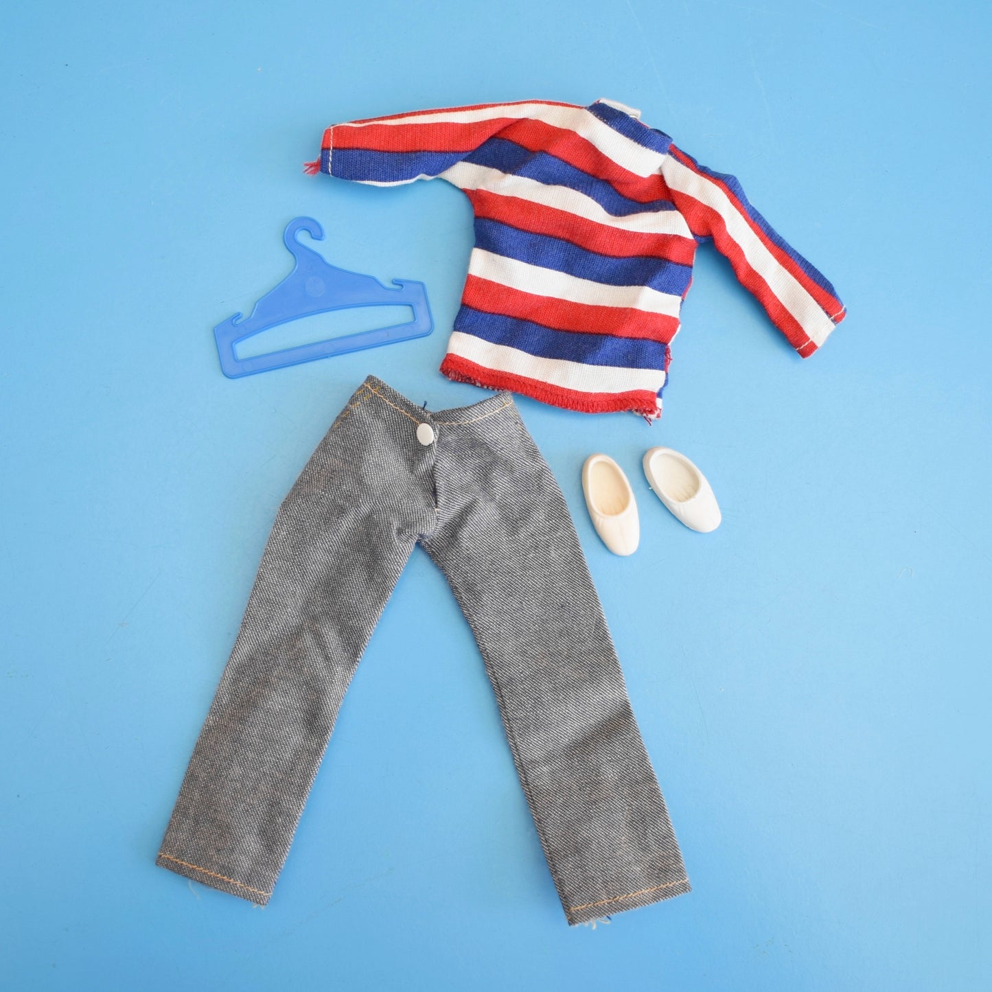 Vintage 1960s Sindy Weekender Striped Top / Jeans