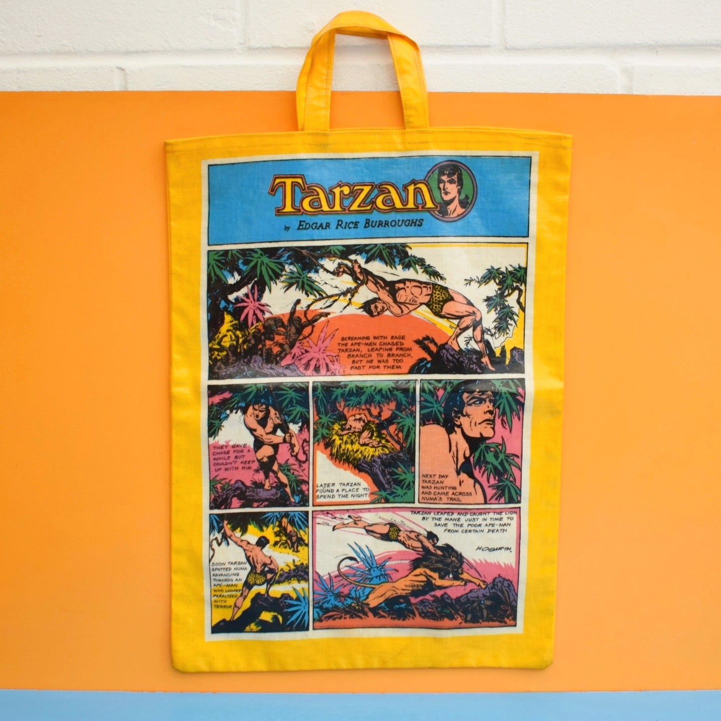 Vintage 1970s Vinyl Shopping Bag - Tarzan