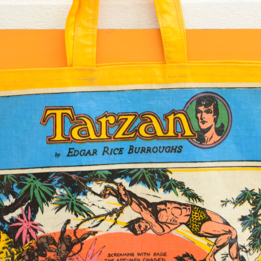 Vintage 1970s Vinyl Shopping Bag - Tarzan