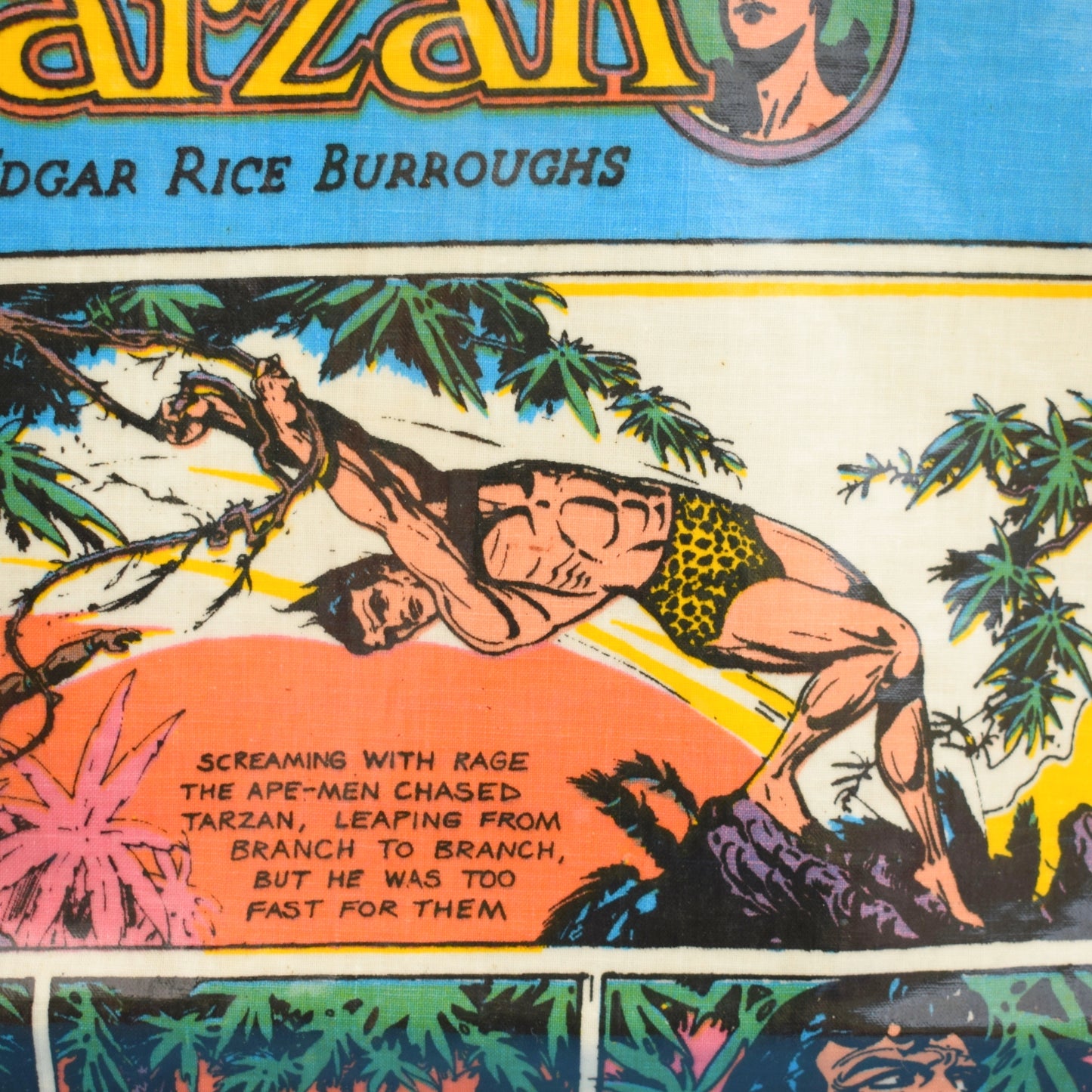 Vintage 1970s Vinyl Shopping Bag - Tarzan