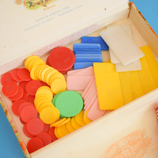 Vintage 1960s Plastic Games Counters / Cards