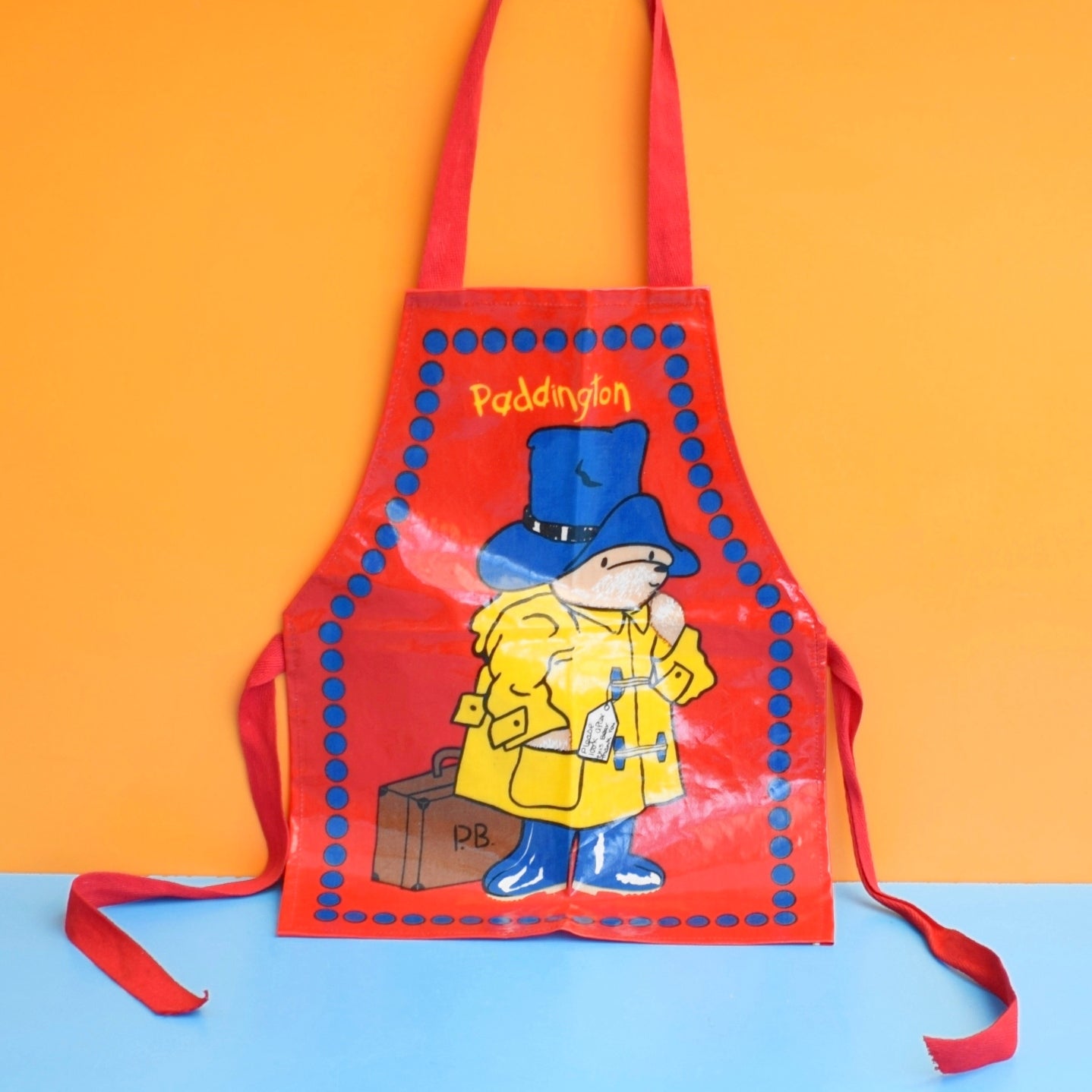 Vintage 1980s Kids Full Apron - PVC - Paddington