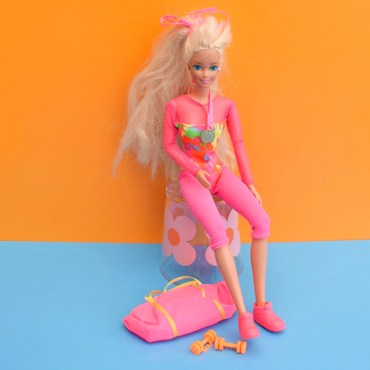 Vintage 1990s Barbie Doll - Gymnast Fashion Doll by Pineapple Retro