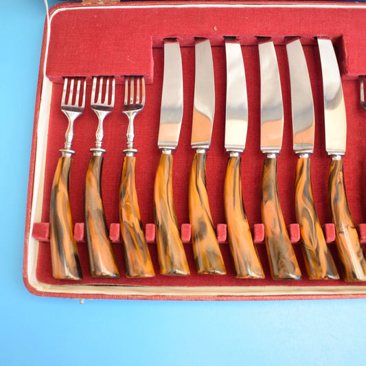 Vintage 1960s Boxed Cutlery Steak Set - Firth Stainless - John Turton