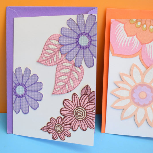 Vintage 1970s Components - Greeting Card - Flower Power Pastels by Eric's Cards