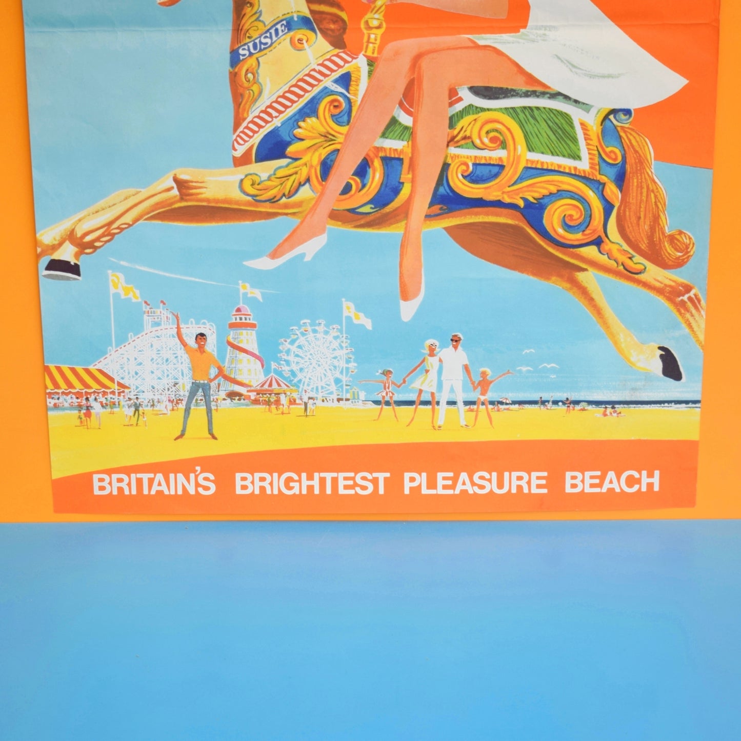 Vintage 1950s Coney Beach Porthcawl Poster - Original Not Reproduction by Vintage