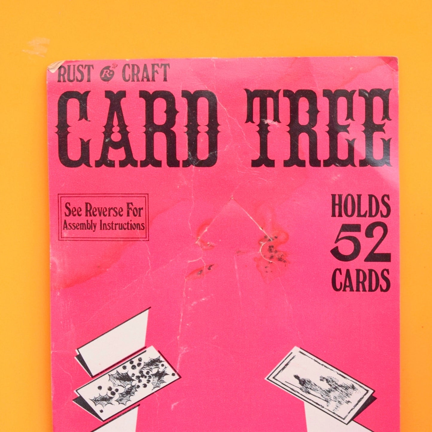Vintage 1970s Christmas Card Display Tree