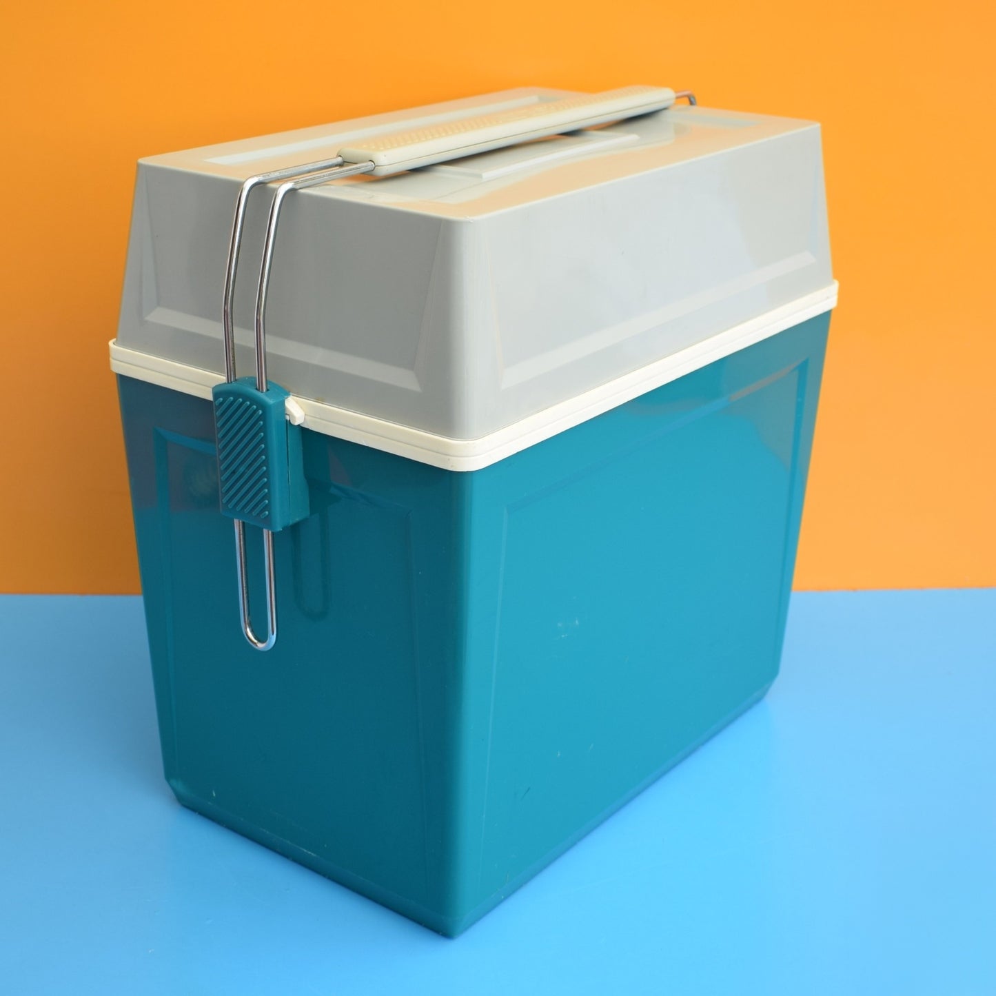 Vintage 1970s Selap Cool box - Teal & Grey