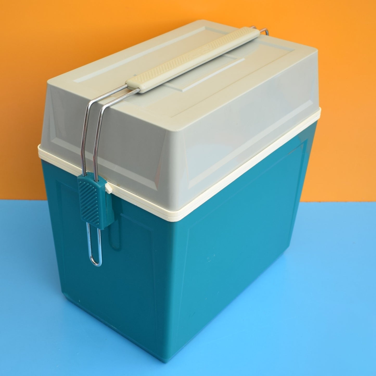 Vintage 1970s Selap Cool box - Teal & Grey