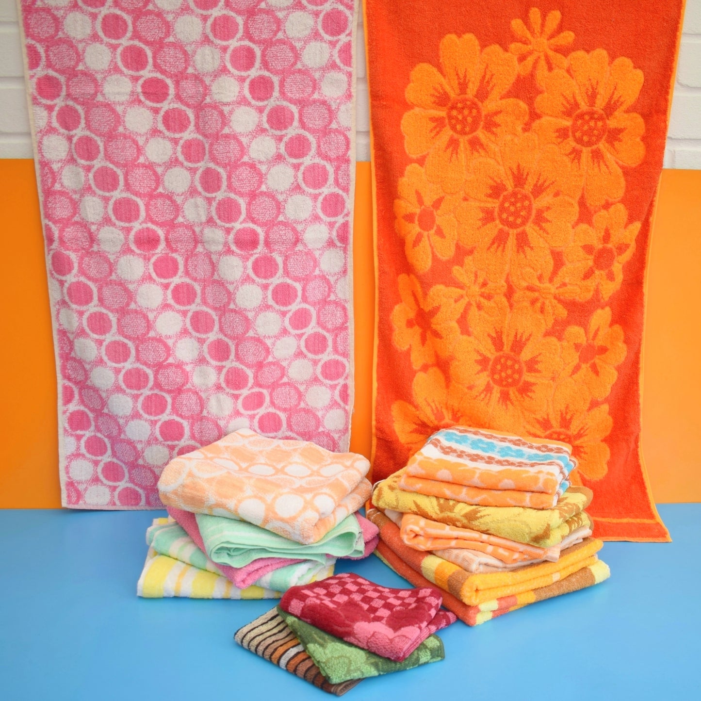 Vintage 1960s Towels - Various Designs / Colours by Pineapple Retro