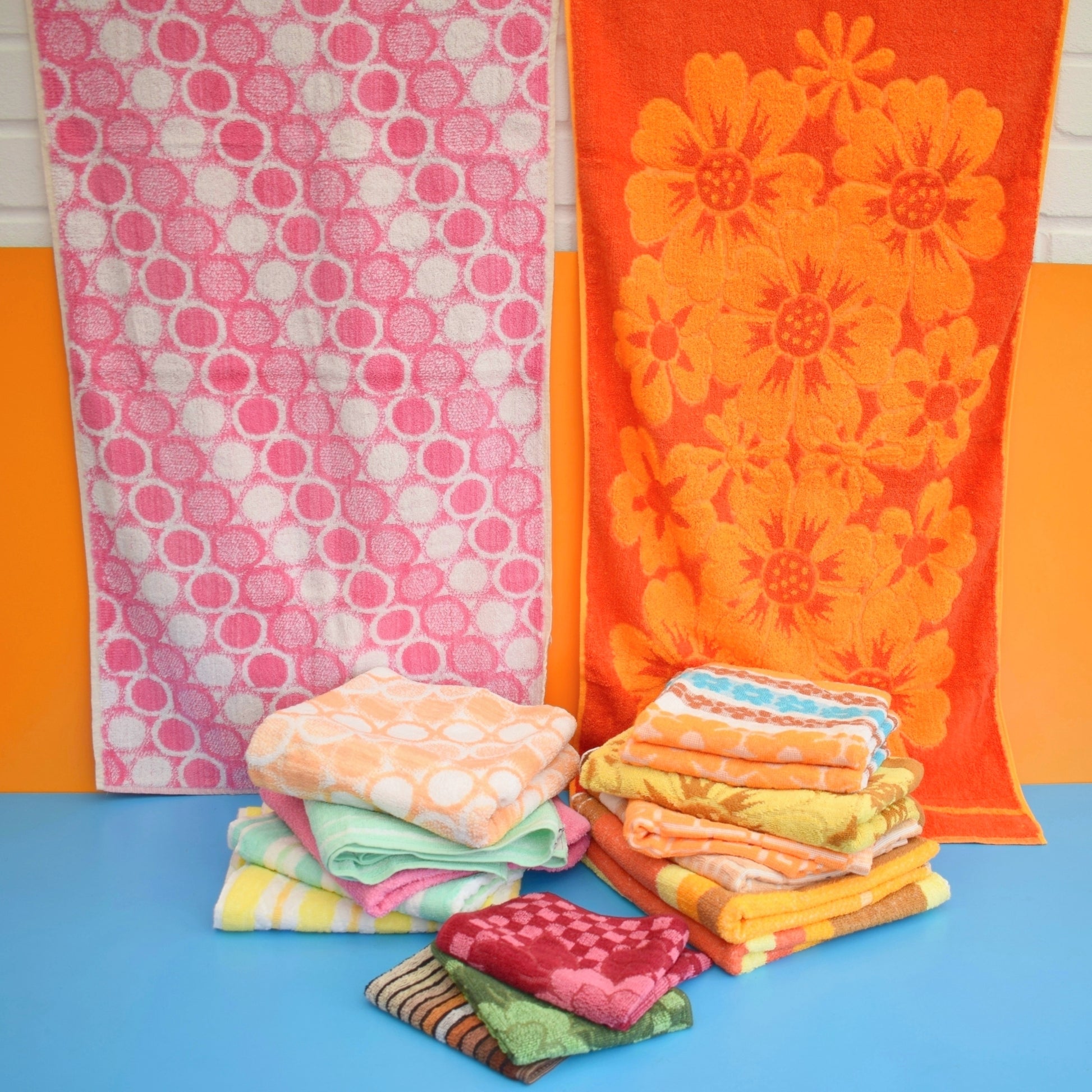 Vintage 1960s Towels - Various Designs / Colours by Pineapple Retro