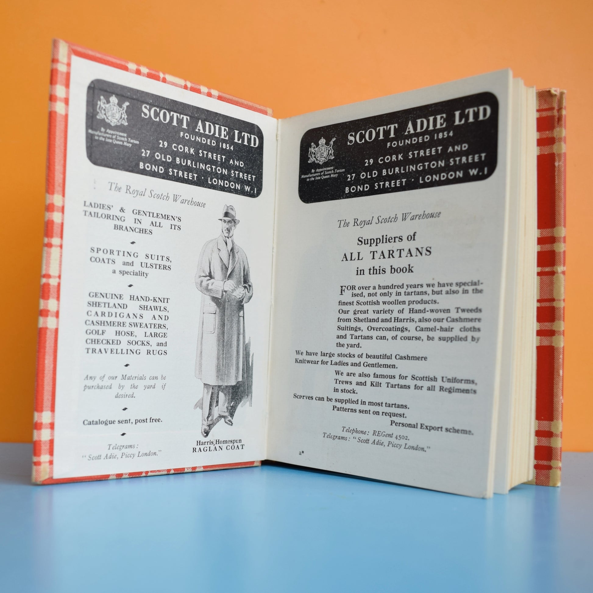 Vintage 1950s The Scottish Clans & Their Tartans Book by Vintage