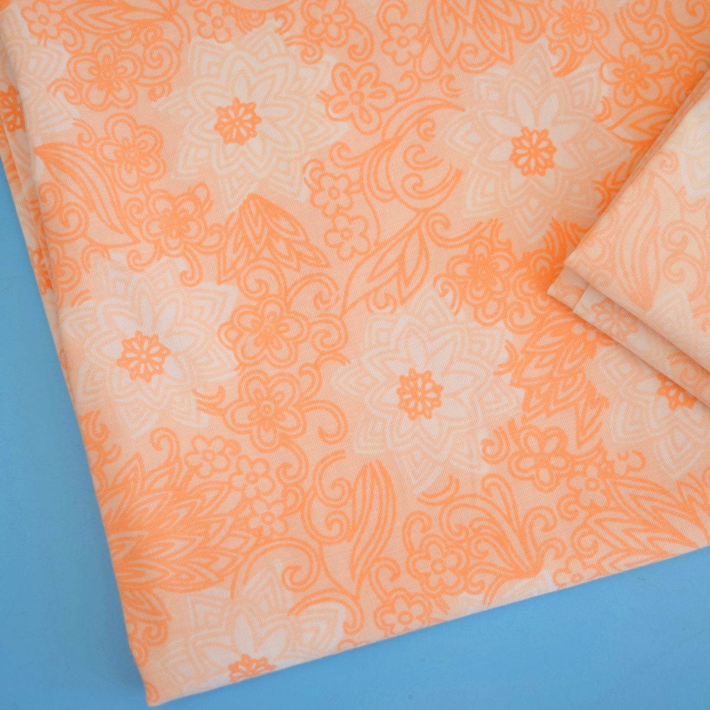 Vintage 1960s Pillowcases - Flower Power - Electric Peach / Pink by Vintage