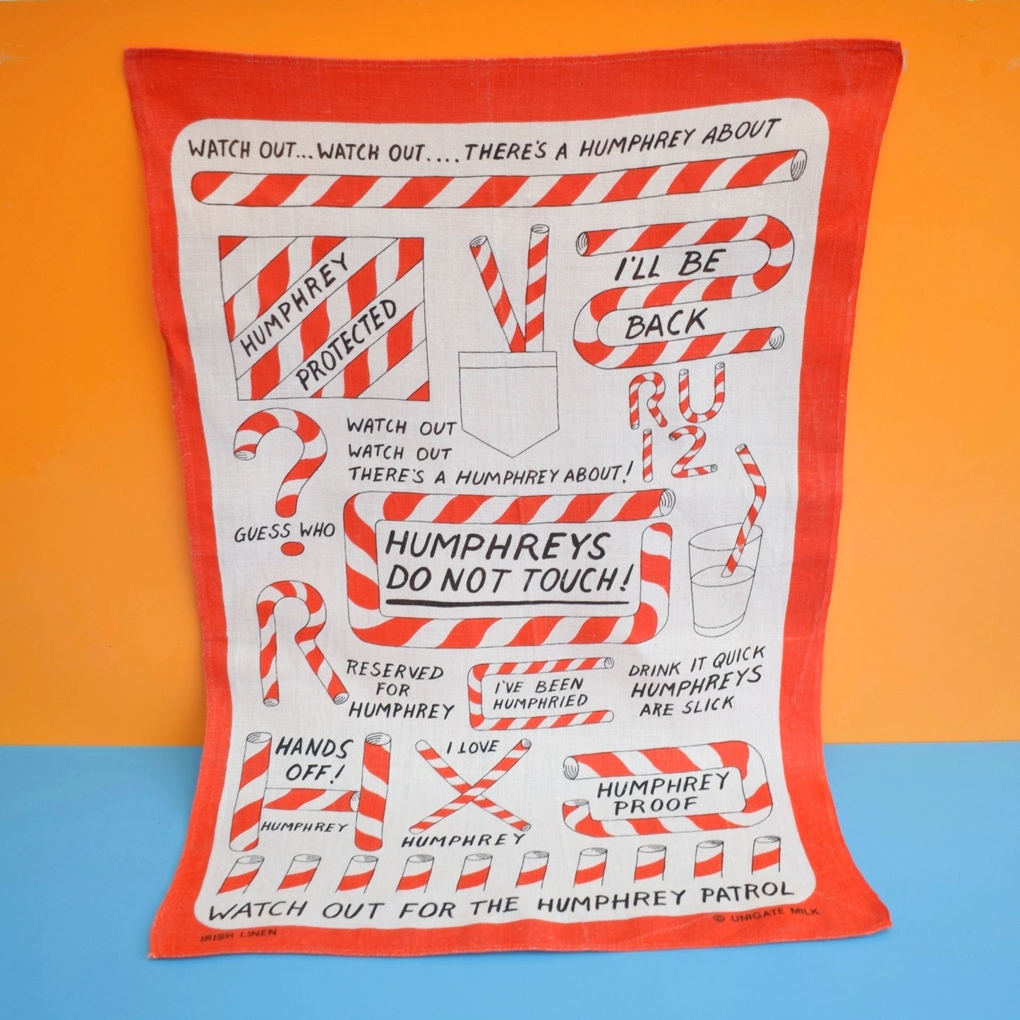 Vintage 1970s Tea Towel - Unigate Humphrey