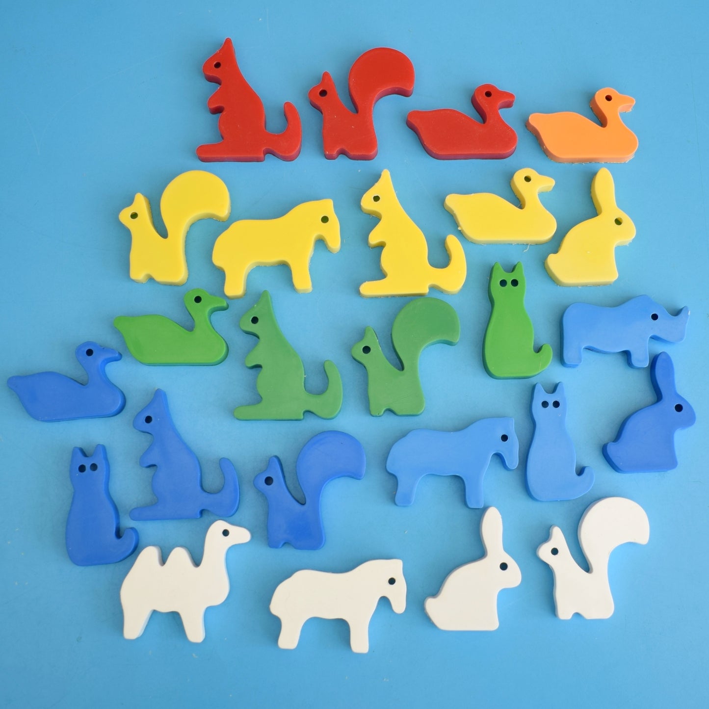 Vintage 1970s Plastic Animal Shapes/ Toy - Crafty - Invicta