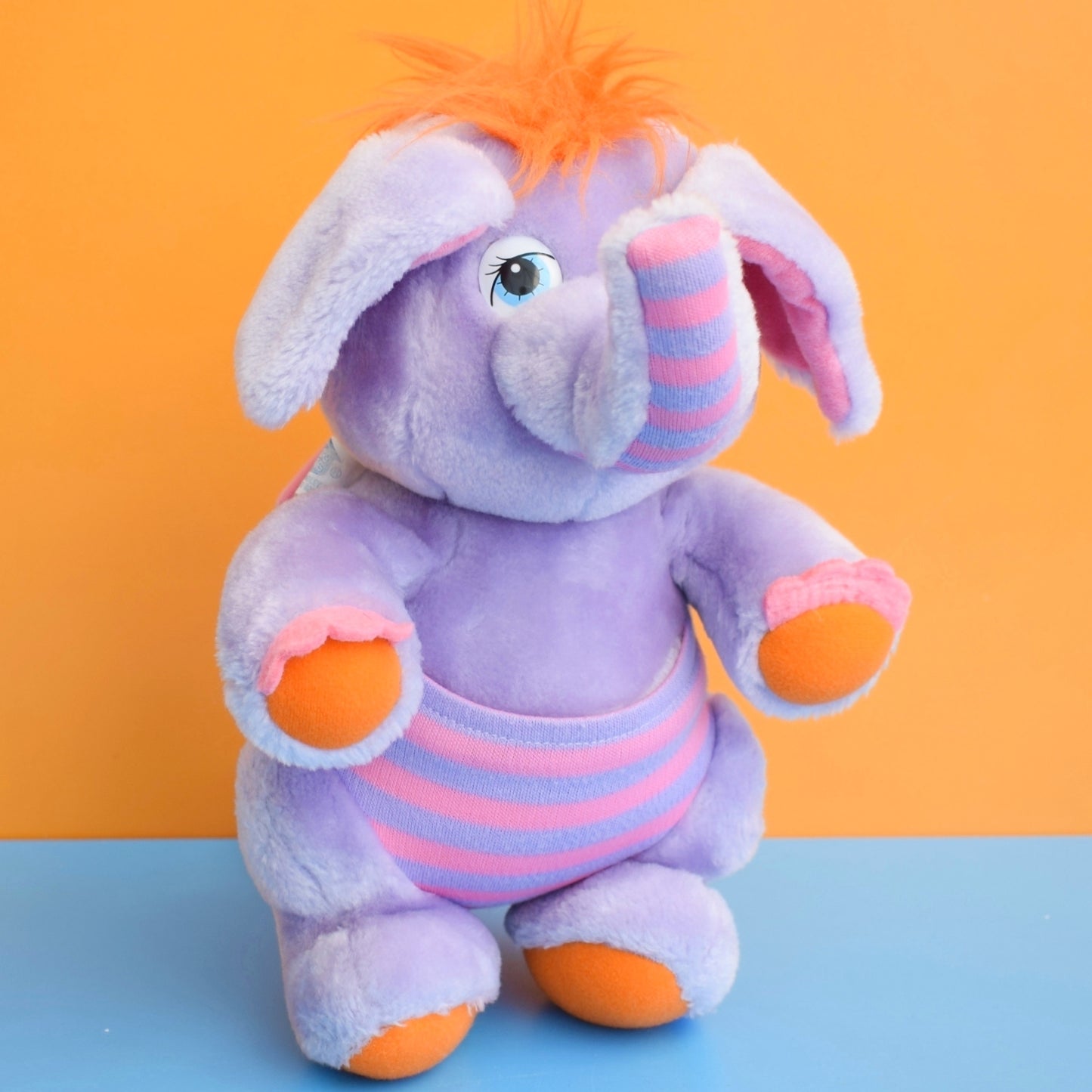 Vintage 1980s Wuzzle Plush Toy- Eleroo & Tycoon Tiger by Pineapple Retro