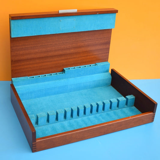 Vintage 1960s Teak Cutlery Canteen - Empty