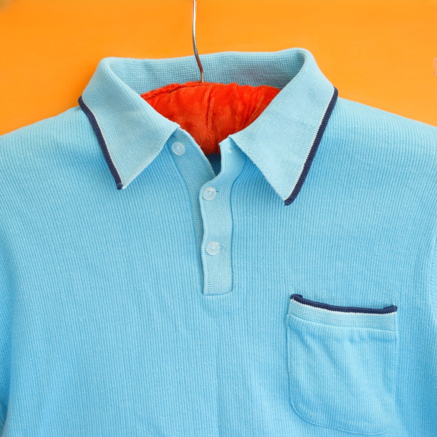 Vintage 1970s Vibrant Turquoise Sports Top - Unisex by Pineapple Retro