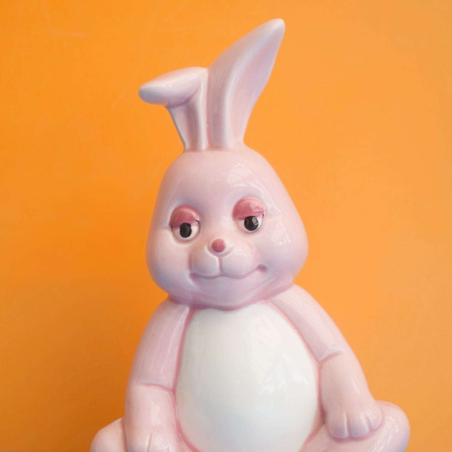 Vintage 1980s Ceramic Money Box - Pink Bunny by Pineapple Retro