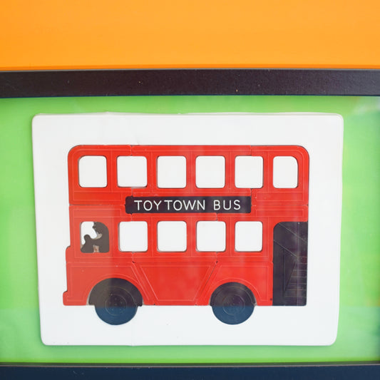 Vintage 1960s Unique Plastic Puzzle Picture - London Bus .