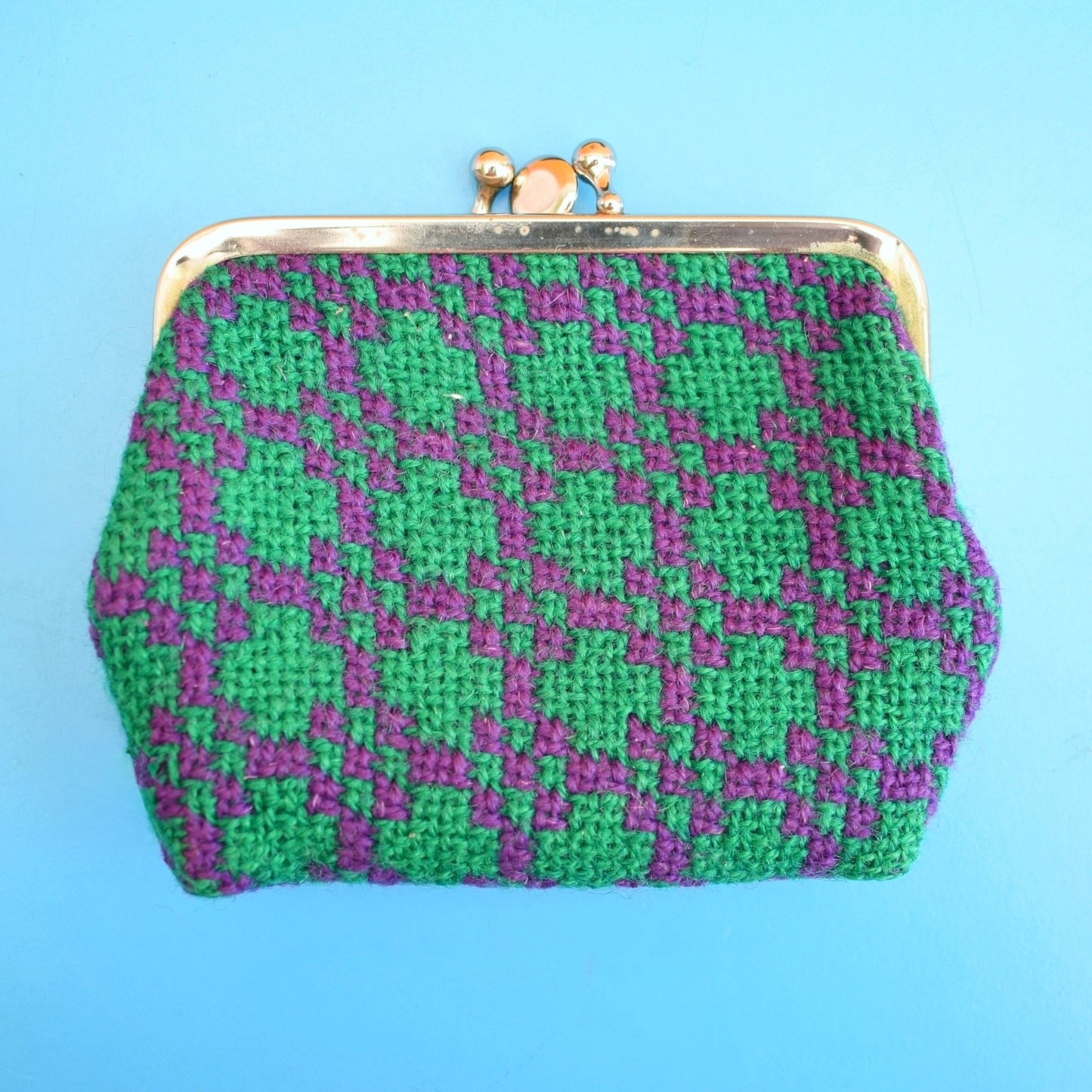 Vintage 1960s Welsh Tapestry Purses - Purple / Green by Vintage