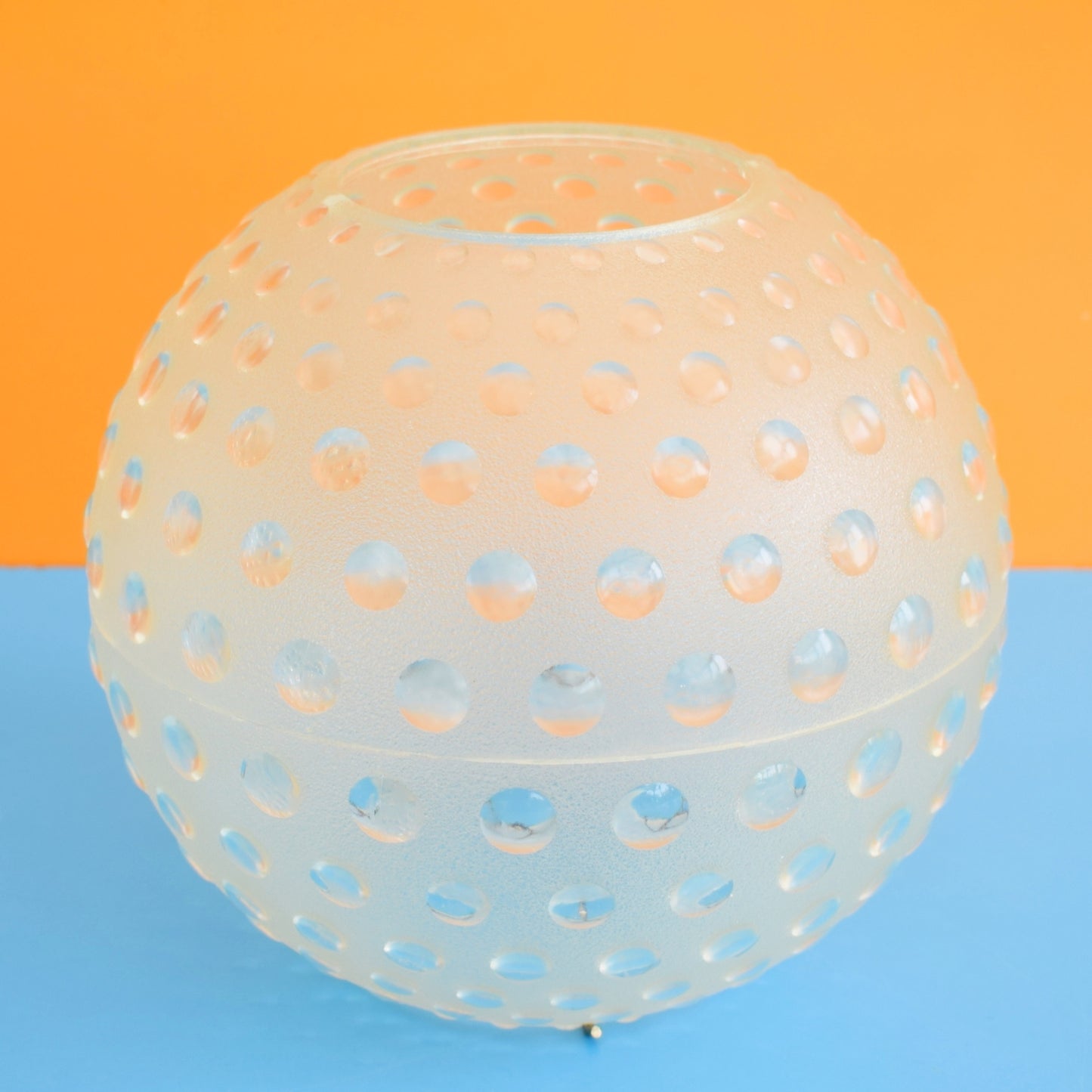 Vintage 1970s Plastic Bubble Globe Light Shade - Clear
