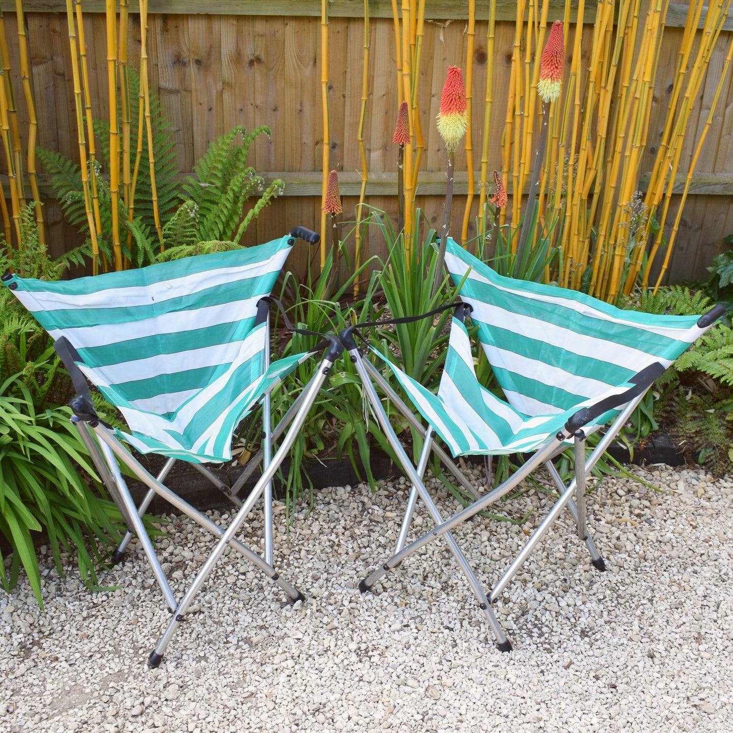 Vintage 1970s Gadabout Chairs / Walking Sticks - Green