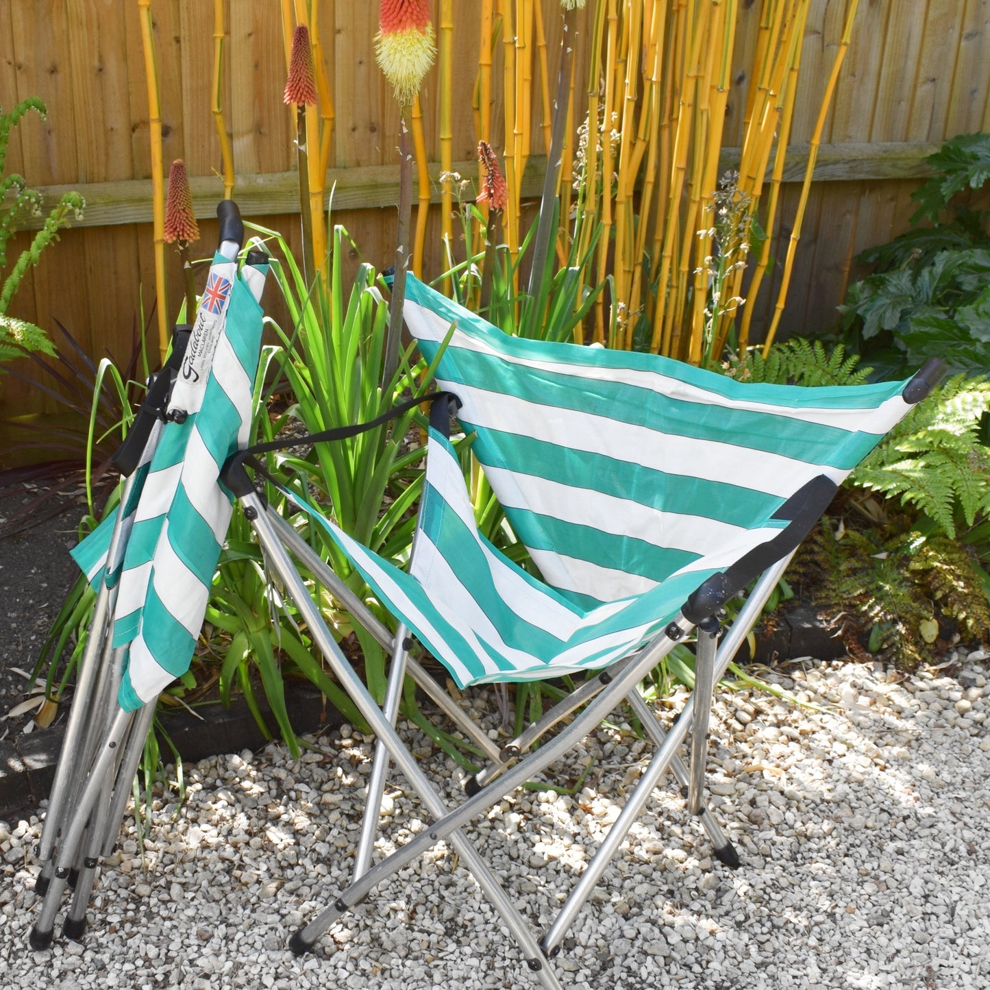 Vintage 1970s Gadabout Chairs / Walking Sticks - Green