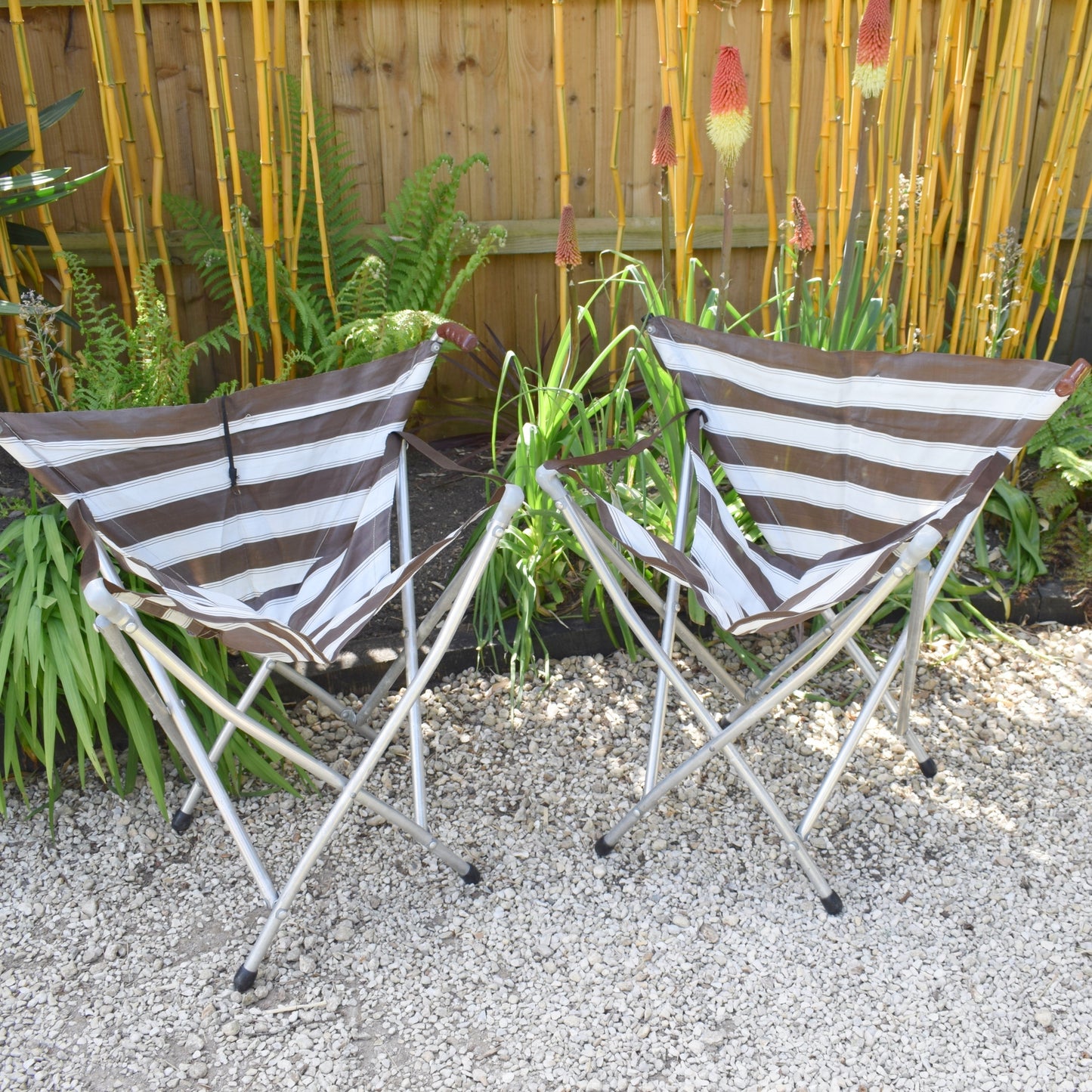 Vintage 1970s Gadabout Chairs / Walking Sticks - Brown
