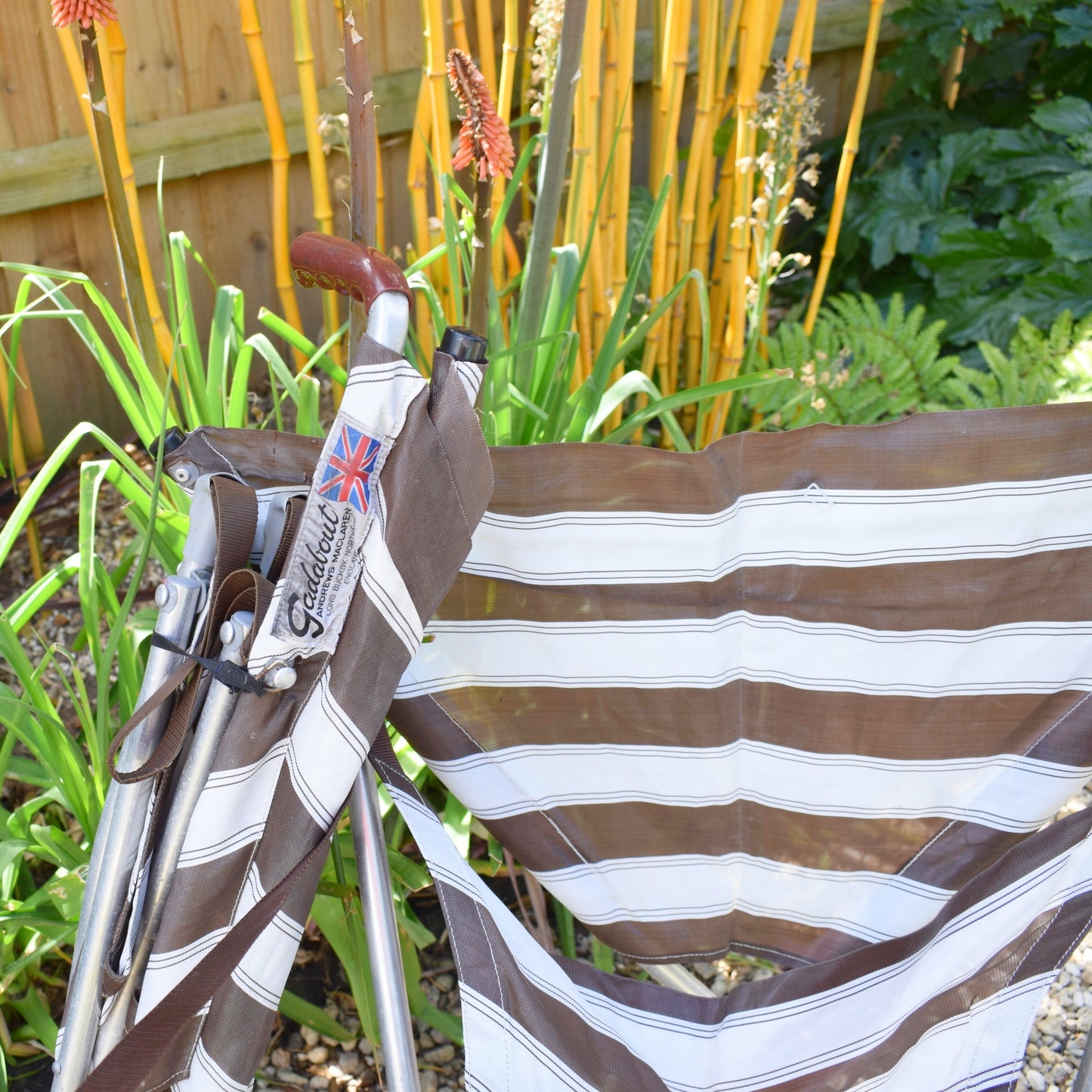 Vintage 1970s Gadabout Chairs / Walking Sticks - Brown
