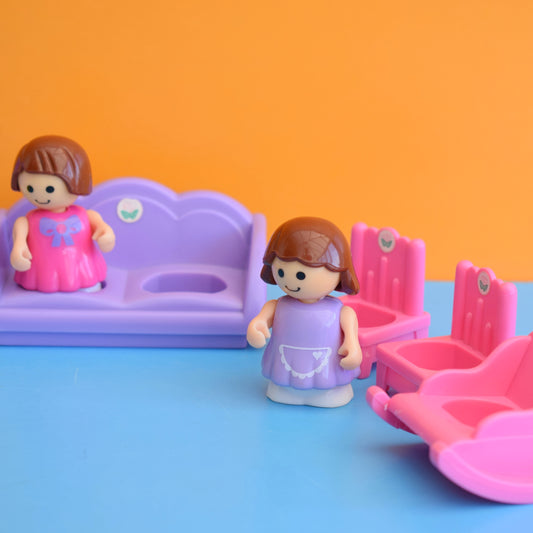 Vintage 1990s Playmates - Pretty Pink & Purple House Set