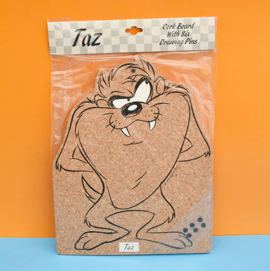 Vintage 1990s Looney Tunes Taz Tasmanian Devil - Cork Pin Board - Unused