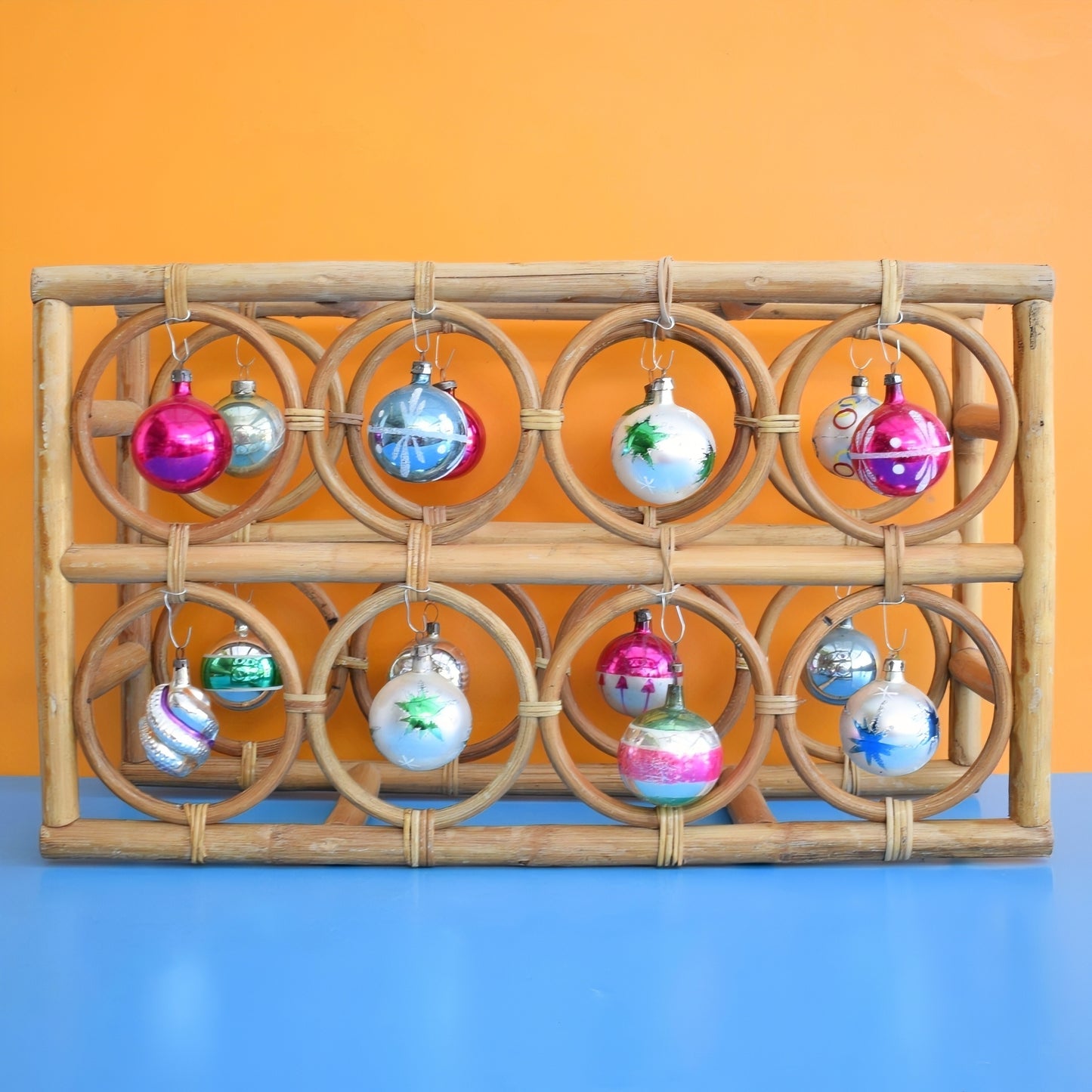 Vintage 1970s Wine / Bottle Rack / Alternative Christmas Tree - Bamboo