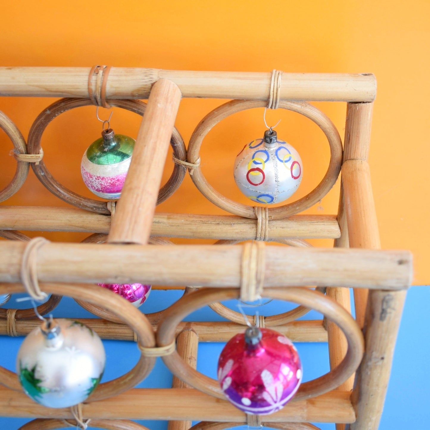 Vintage 1970s Wine / Bottle Rack / Alternative Christmas Tree - Bamboo