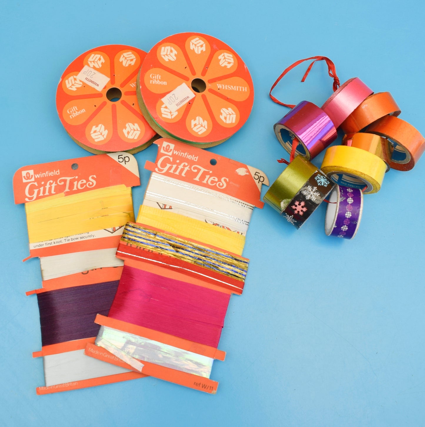Vintage 1970s Ribbon / Tape - Christmas Parcel Wrapping