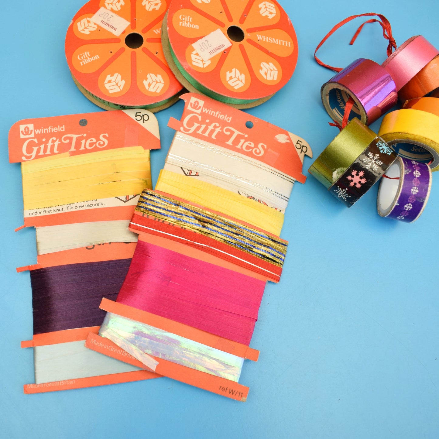 Vintage 1970s Ribbon / Tape - Christmas Parcel Wrapping