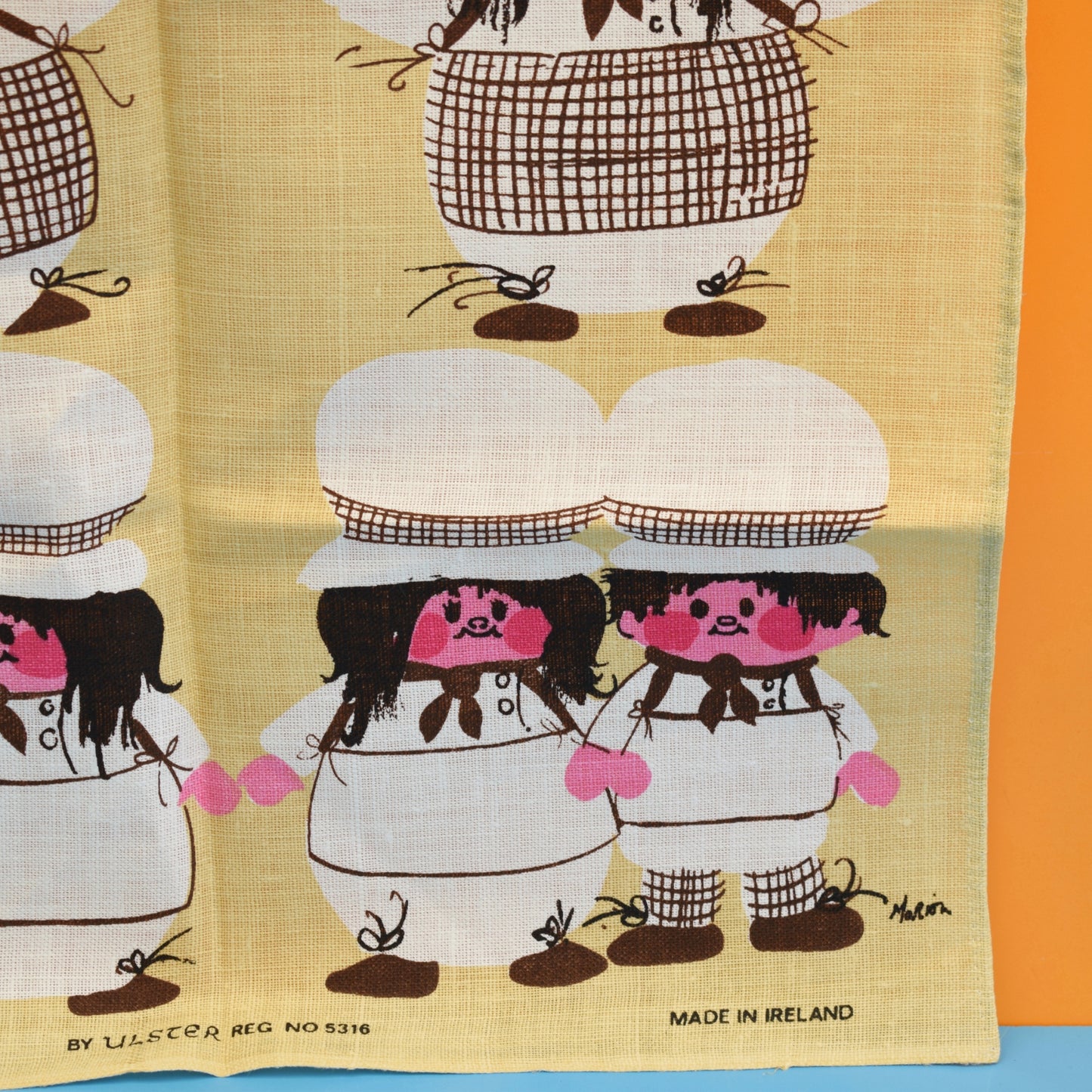 Vintage 1980s  - Roly Poly - Marion Tea Towel - Ulster
