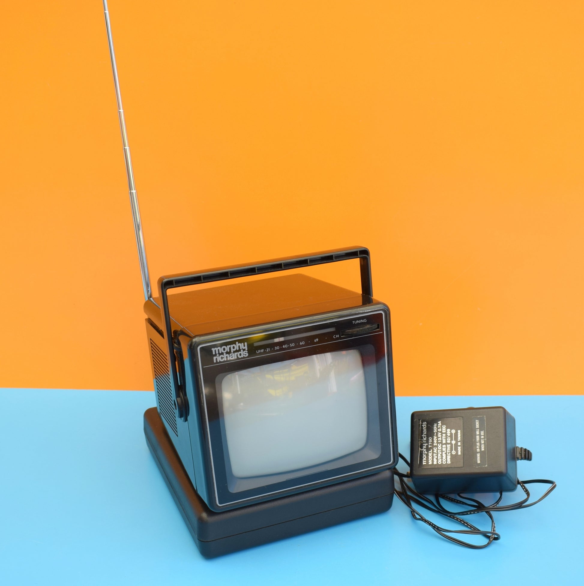 Vintage 1980s Morphy Richards Model T-760 Portable Television by Pineapple Retro