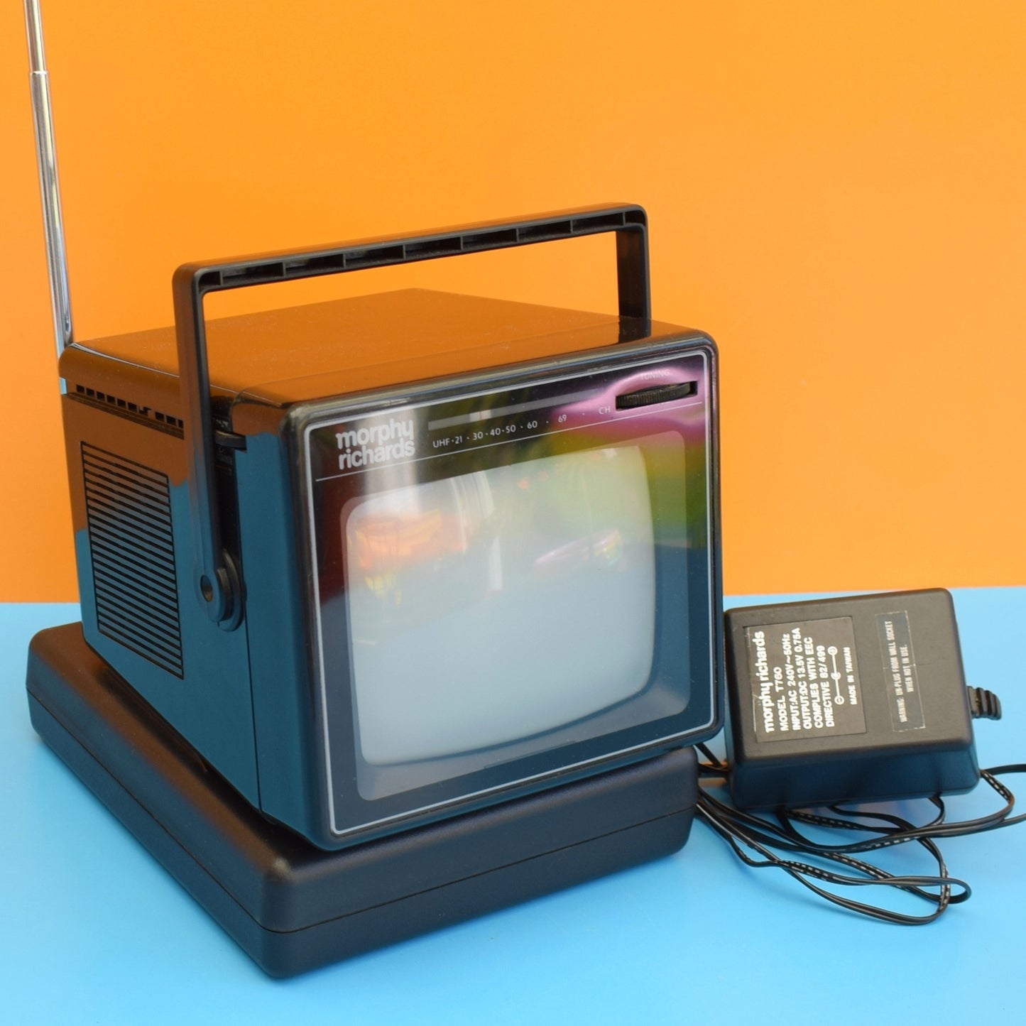 Vintage 1980s Morphy Richards Model T-760 Portable Television by Pineapple Retro