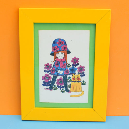 Vintage 1970s Gwyneth Mamlok Picture/ Framed Card
