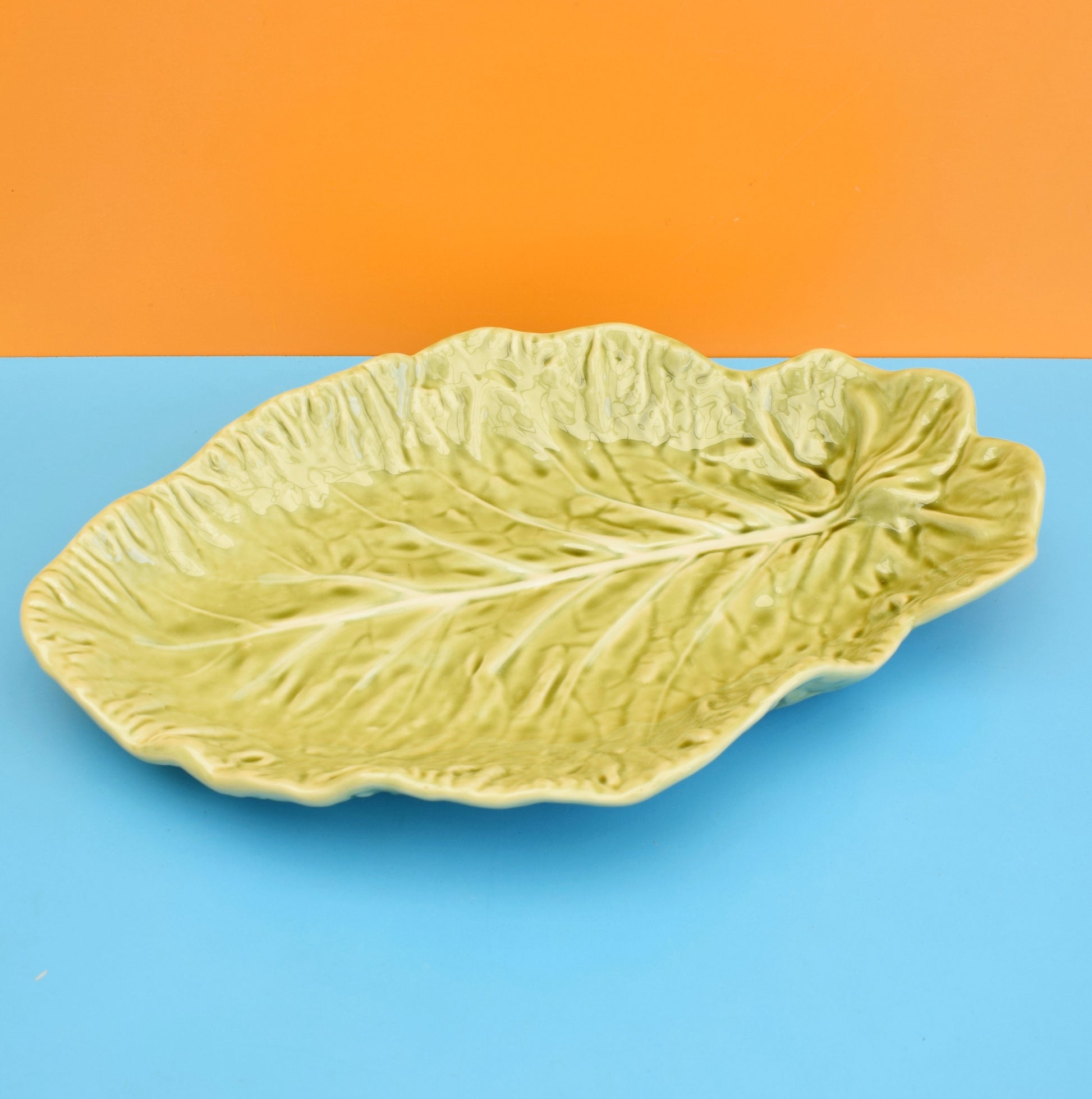 Vintage 1970s Large Cabbage Serving Plate - Ceramic by Vintage