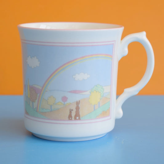 Vintage 1980s BHS House & Home-  Bone China Rainbow Mug