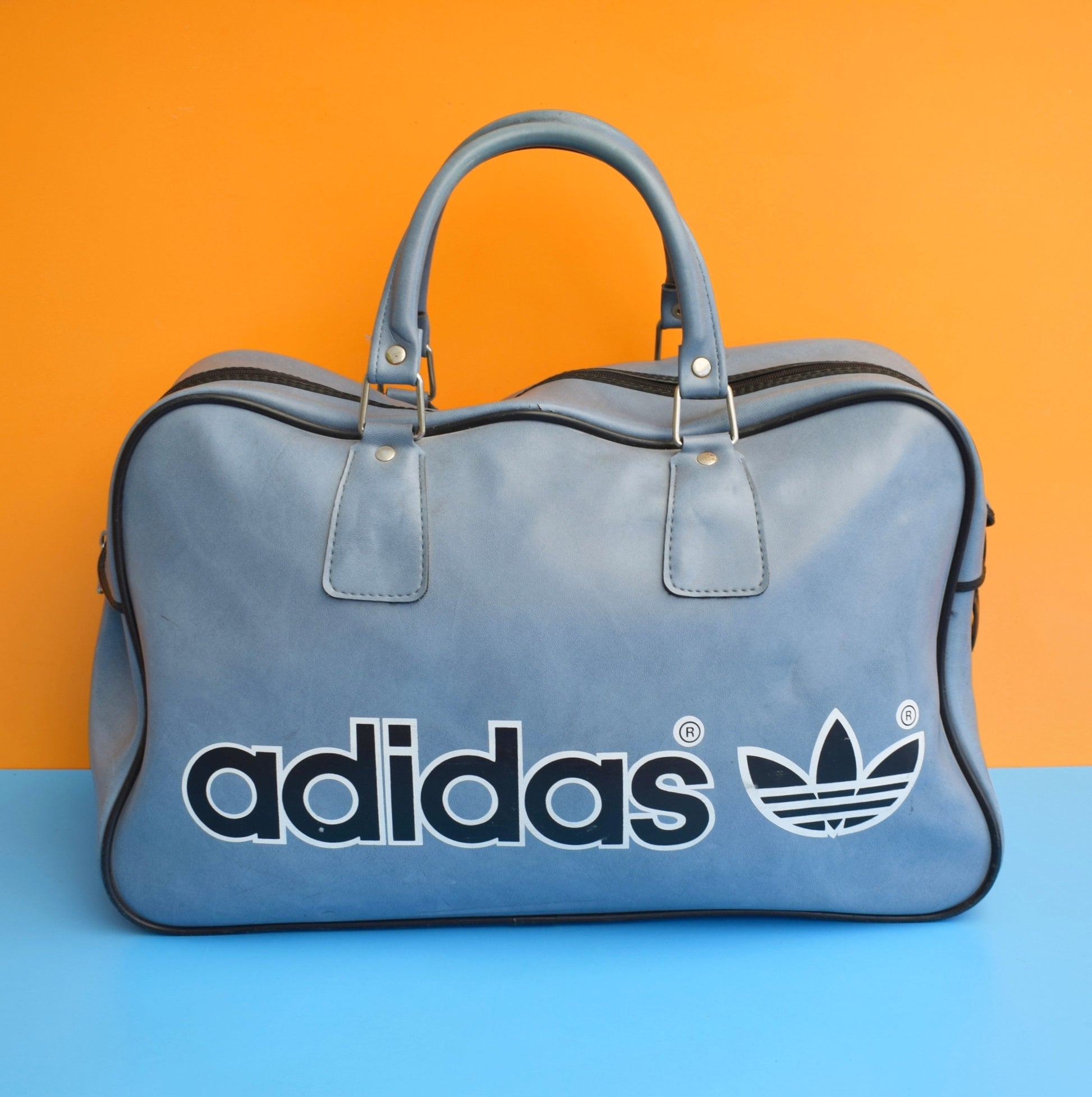 Vintage 1970s Holdall Bag - Adidas - Blue by Vintage