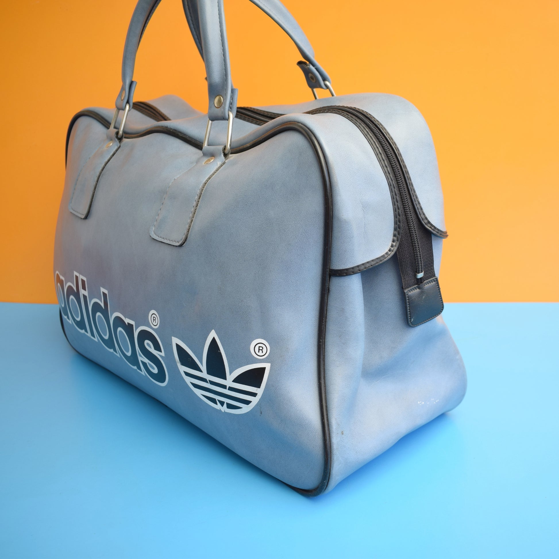 Vintage 1970s Holdall Bag - Adidas - Blue by Vintage