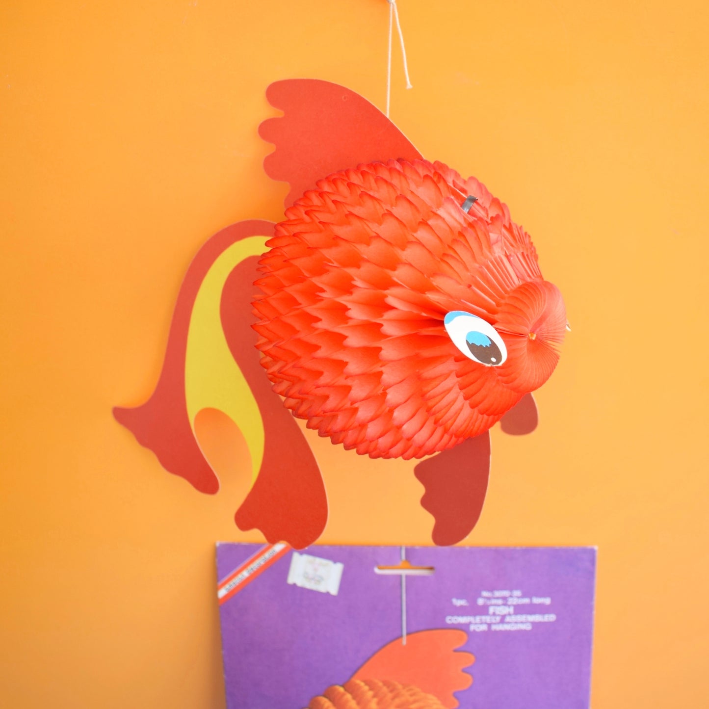 Vintage 1970s Honeycomb Bee / Fish - Denmark - Flower Power