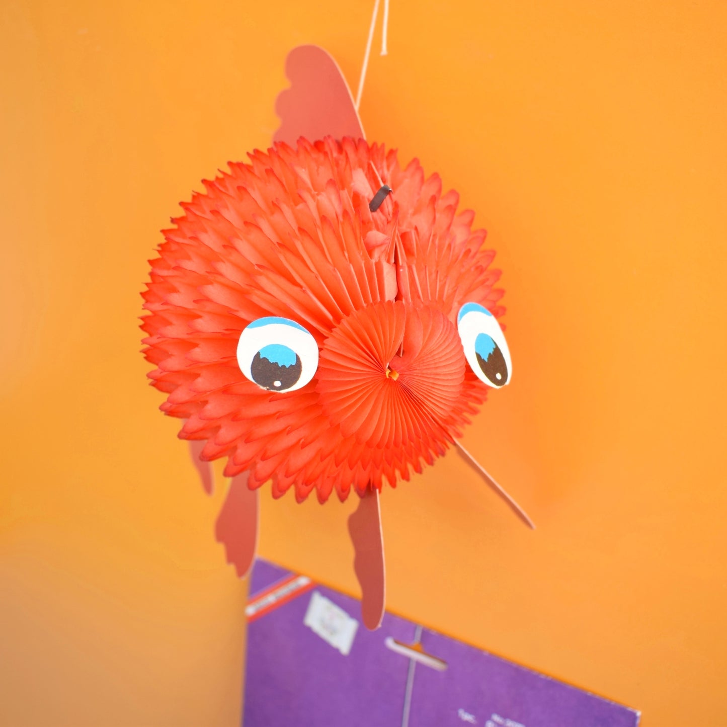 Vintage 1970s Honeycomb Bee / Fish - Denmark - Flower Power